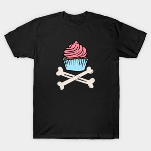 Cupcake Pirate Jolly Roger T-Shirt